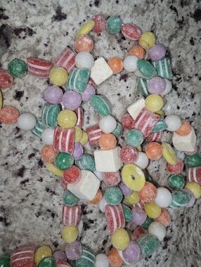 Christmas Garland Candy Blow Mold Sugared Vintage - 4 Strands - 36 Feet Total